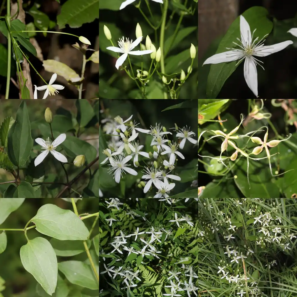 Photo of Clematis terniflora - montage:Alpsdake